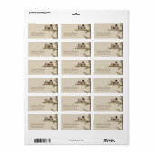 Liebe Owls Wedding Address Labels Adressaufkleber (Vorne)