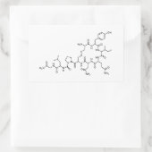 Liebe Oxytocin chemische Formel chemisches Element Rechteckiger Aufkleber (Tasche)