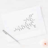 Liebe Oxytocin chemische Formel chemisches Element Rechteckiger Aufkleber (Umschlag)