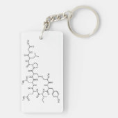 Liebe Oxytocin chemische Formel chemisches Element Schlüsselanhänger (Rückseite)