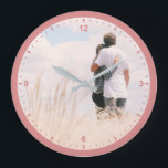 Liebe Paare Foto-Vorlage Rose Rosa Niedlichen Farb Große Wanduhr<br><div class="desc">Zaubershirts Designs - Ein romantisches und einfaches Design mit einem Rahmen.
Anpassen Sie diese Uhr einfach mit Ihrem Foto oder Bild.
Für zusätzliche Anpassung leicht fallen mir eine Nachricht unten.
Ich würde mich freuen, Ihre Designwünsche wahr werden zu lassen!
www.zazzle.com/store/zaubershirts www.zazzle.com/store/youropea_papeterie</div>