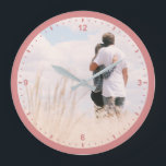 Liebe Paare Foto-Vorlage Rose Rosa Niedlichen Farb Große Wanduhr<br><div class="desc">Zaubershirts Designs - Ein romantisches und einfaches Design mit einem  Rahmen.
Anpassen Sie diese Uhr einfach mit Ihrem Foto oder Bild.
Für zusätzliche Anpassung leicht fallen mir eine Nachricht unten. 
Ich würde mich freuen,  Ihre Designwünsche wahr werden zu lassen! 
www.zazzle.com/store/zaubershirts www.zazzle.com/store/youropea_papeterie</div>