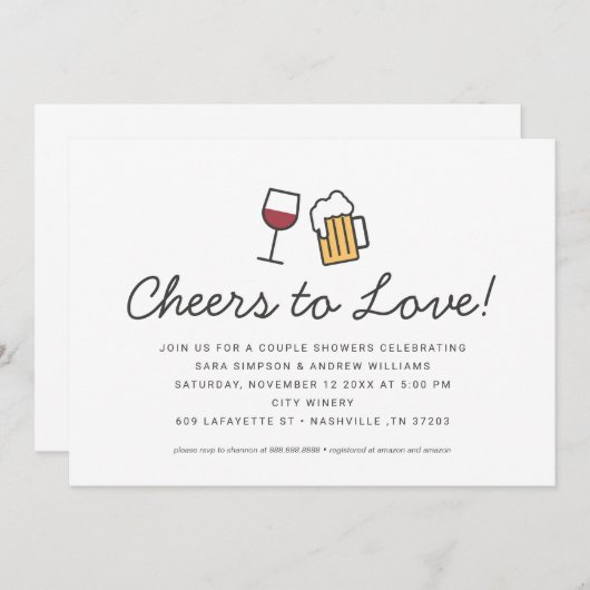 Liebe Paare Polterabend Rett The Da Save The Date (Vorne/Hinten)