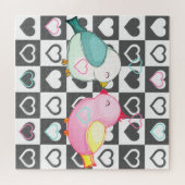 Liebe Paare Vögel Jigsaw Puzzle Herz Romantische (Horizontal)