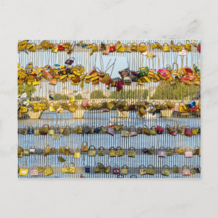 Liebe Padlocks am Pont de Solferino - Paris, Frank Postkarte