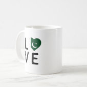 Liebe - pakistanische Flagge Kaffeetasse (Vorderseite Links)