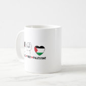 Liebe palestine - Freiheit für Palästen Kaffeetasse (Vorderseite Links)