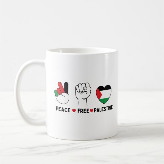 Liebe palestine - Freiheit für Palästen Kaffeetasse (Links)