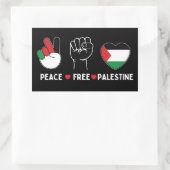 Liebe palestine - Freiheit für Palästen Rechteckiger Aufkleber (Tasche)