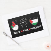Liebe palestine - Freiheit für Palästen Rechteckiger Aufkleber (Umschlag)