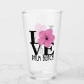 LIEBE Palm Beach Pink Glas (Vorderseite)