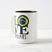 LIEBE Palmas 15oz Zweifarbige Tasse (Vorderseite Links)