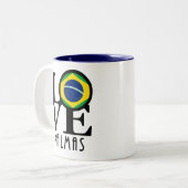LIEBE Palmas Brasilien 11oz Zweifarbige Tasse (Vorderseite Links)