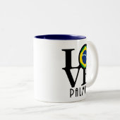 LIEBE Palmas Brasilien 11oz Zweifarbige Tasse (VorderseiteRechts)