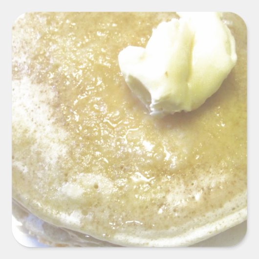 Liebe Pancakes Quadratischer Aufkleber (Vorderseite)