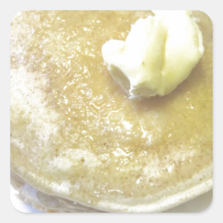 Liebe Pancakes Quadratischer Aufkleber