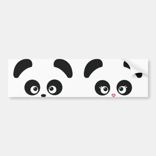 Liebe Panda® Autoaufkleber (Vorne)