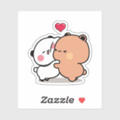 Liebe Panda Bären, Bubu und Dudu Aufkleber (Blatt)