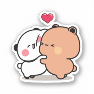 Liebe Panda Bären, Bubu und Dudu Aufkleber