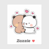 Liebe Panda Bären, Bubu und Dudu Aufkleber (Blatt)