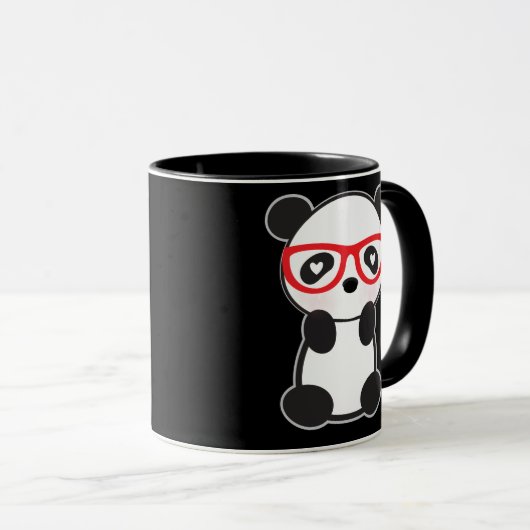 Liebe-Panda-Bärn-Tasse - Leon der Panda-Bär in der Tasse (VorderseiteRechts)