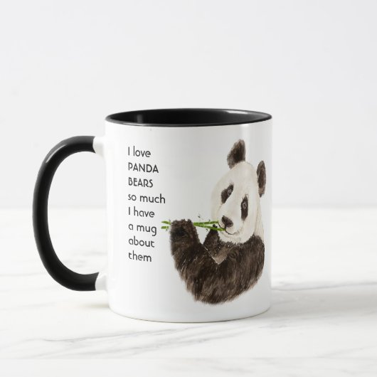 Liebe Panda Bears so viel ich so viel Spaß Zitat T Tasse (Links)