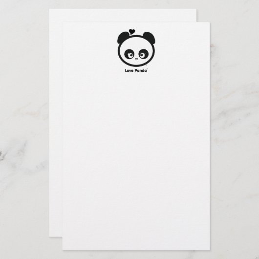Liebe Panda® Briefpapier (Vorne/Hinten)