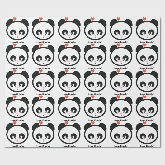 Liebe Panda® Geschenkpapier (Flach)