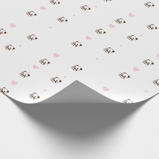 Liebe Panda Geschenkpapier Rolle (Ecke)