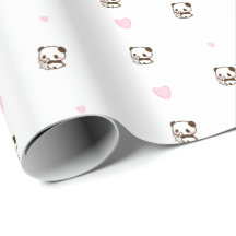 Liebe Panda Geschenkpapier Rolle