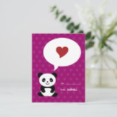 Liebe Panda Kids Valentine Card Feiertagskarte (Stehend Vorderseite)