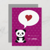 Liebe Panda Kids Valentine Card Feiertagskarte (Vorne/Hinten)