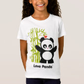 Liebe Panda® Kinder Angepasstes Bekleidungsstück T-Shirt (Vorderseite)