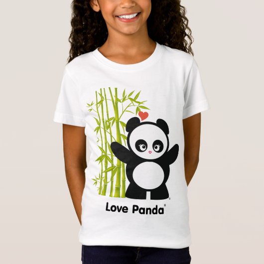 Liebe Panda® Kinder Angepasstes Bekleidungsstück T-Shirt (Vorderseite)