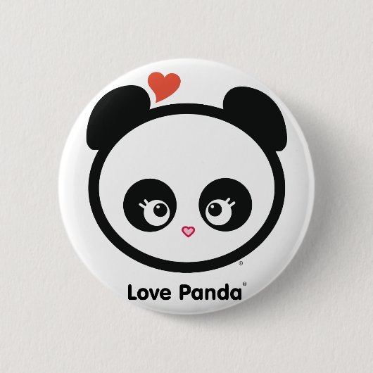 Liebe Panda® Knopf Button (Vorderseite)