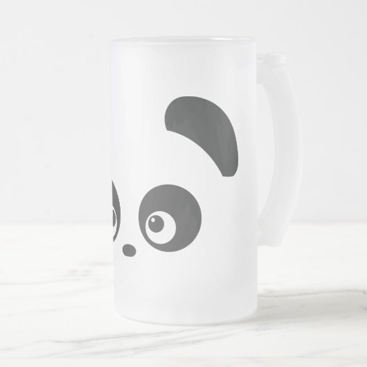 Liebe Panda® mattierte GlasTasse Mattglas Bierglas (VorderseiteRechts)