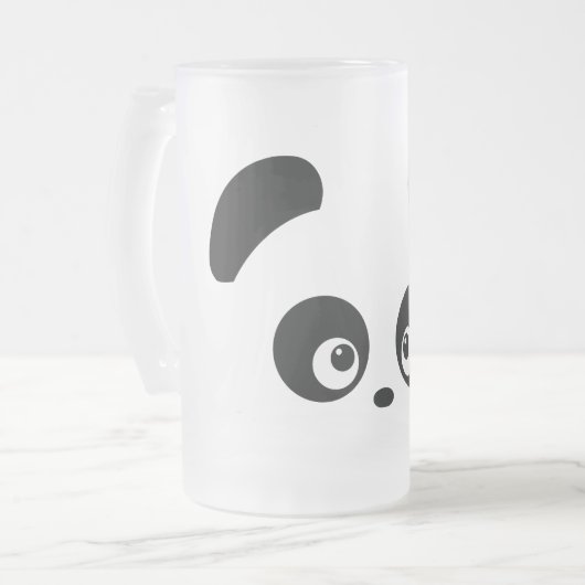 Liebe Panda® mattierte GlasTasse Mattglas Bierglas (Vorderseite Links)
