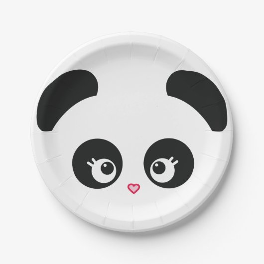 Liebe Panda® Pappteller (Vorderseite)