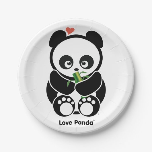 Liebe Panda® Pappteller (Vorderseite)