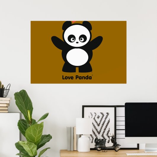 Liebe Panda® Prints Poster (Heimbüro)