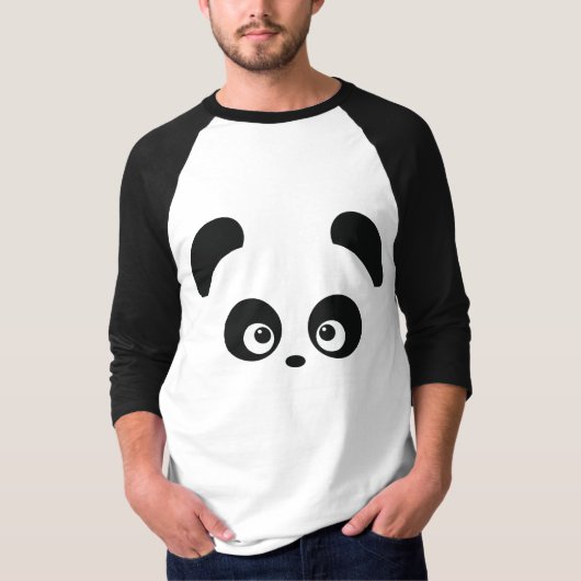 Liebe Panda® Raglan Männerbekleidung T-Shirt (Vorderseite)