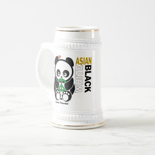 Liebe Panda® Stein Bierglas (Vorderseite Links)