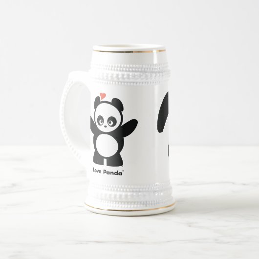 Liebe Panda® Stein Bierglas (Vorderseite Links)
