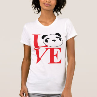 Liebe-Panda-T-Shirt im Rot T-Shirt