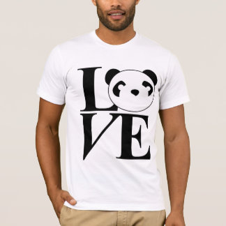 Liebe-Panda-T-Shirt im Schwarzen T-Shirt