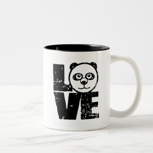 Liebe Panda Zweifarbige Tasse (Rechts)