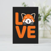 Liebe Pandas Niedliche Haustier Tier Red Panda Lov RSVP Karte (Stehend Vorderseite)