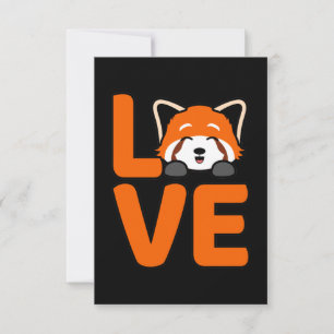 Liebe Pandas Niedliche Haustier Tier Red Panda Lov RSVP Karte
