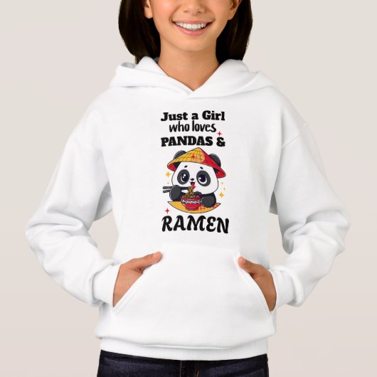 Liebe Pandas und Ramen Hoodie (Vorderseite)