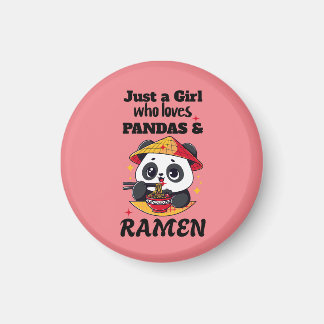 Liebe Pandas und Ramen Magnet